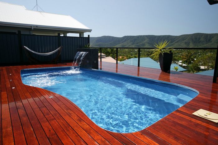 terrace model with modern pool