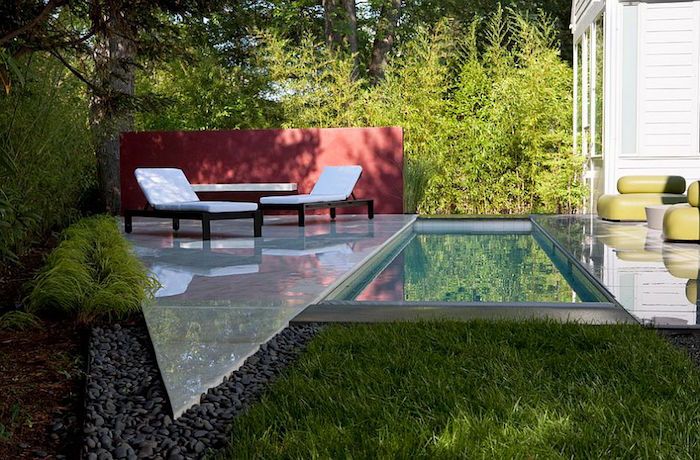Modern pool terrace