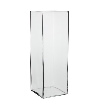 Square vase high transparent glass